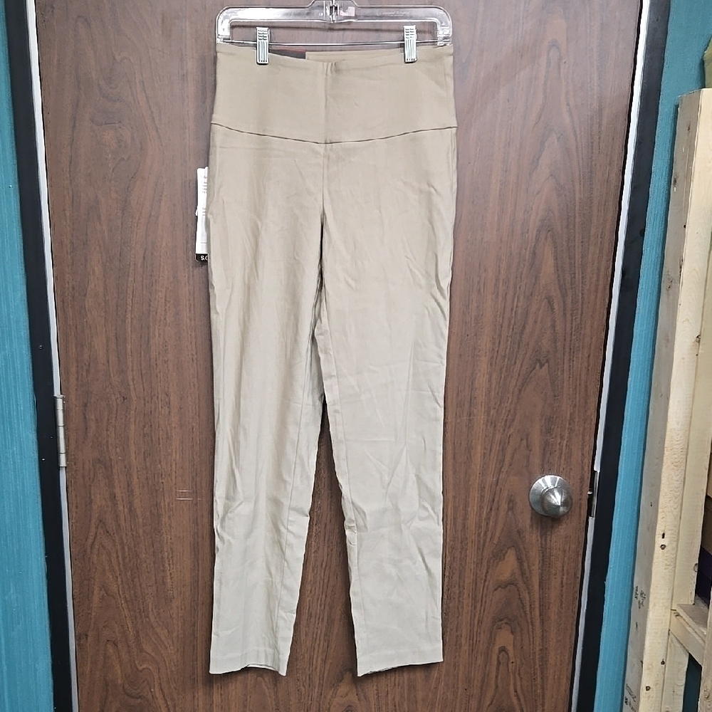 SC. & CO. Size 8 Beige High Rise Tummy Control Slim Leg Dress Pants